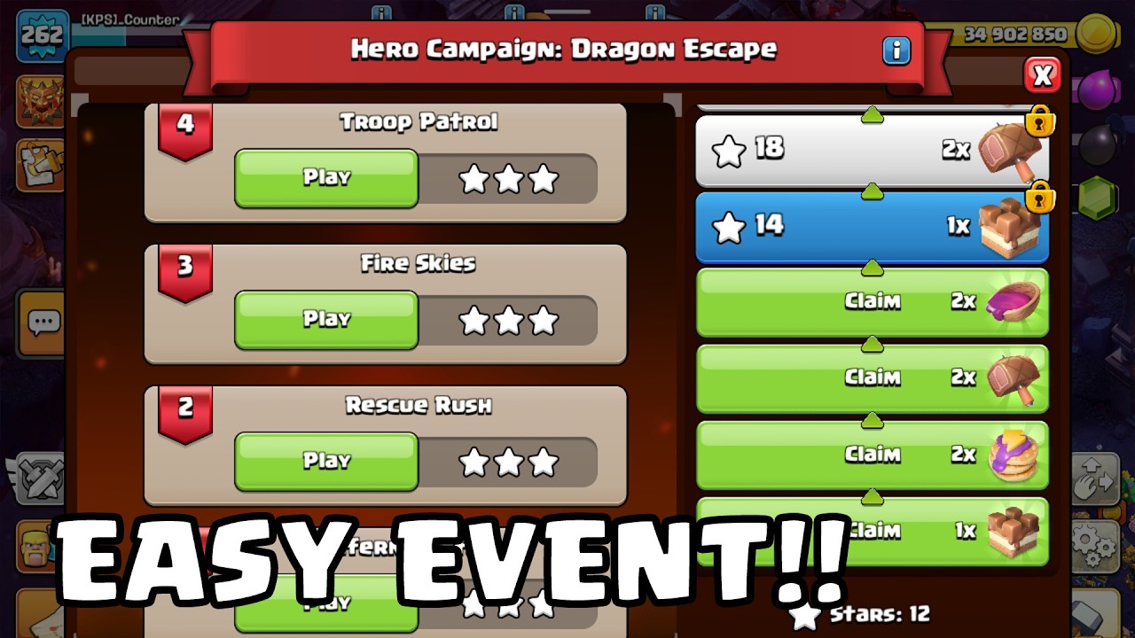 [CLASH OF CLANS] Hero Campaign: Dragon Escape | 영웅 캠페인 드래곤 탈옥 공략법!!