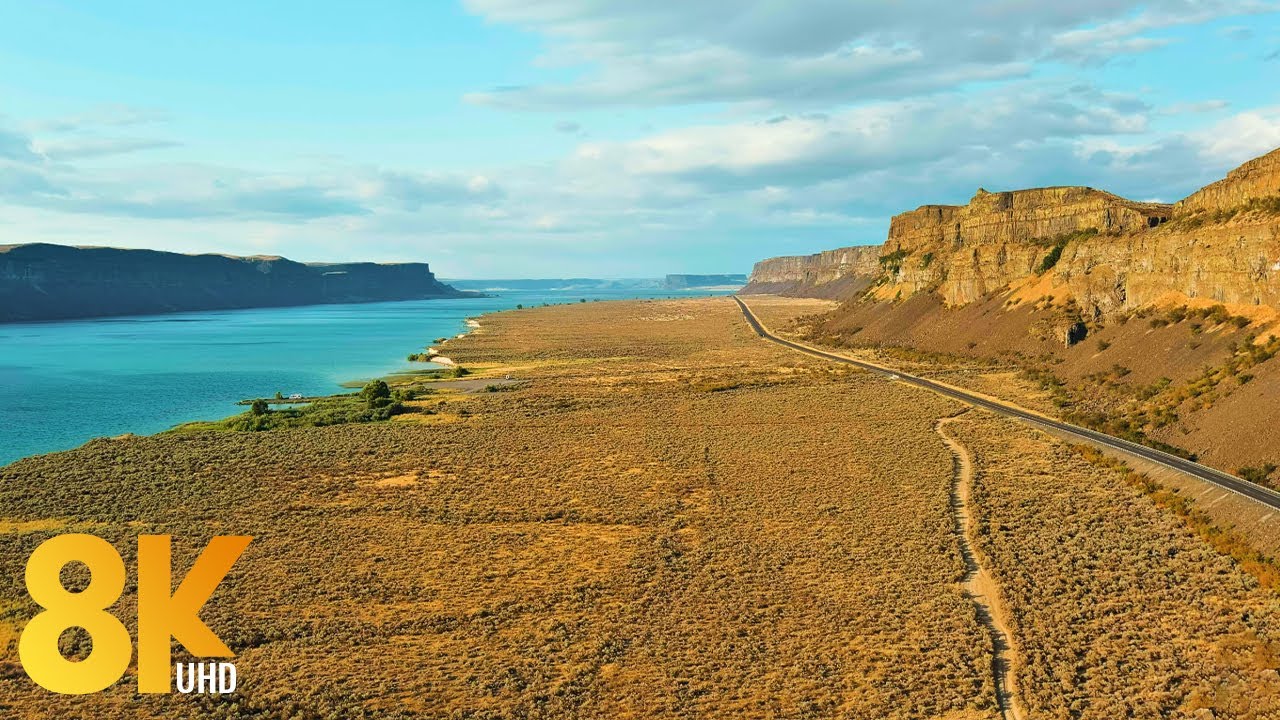 8K Видео с дрона - Полет над ландшафтами штата Вашингтон - Эпизод # 1
