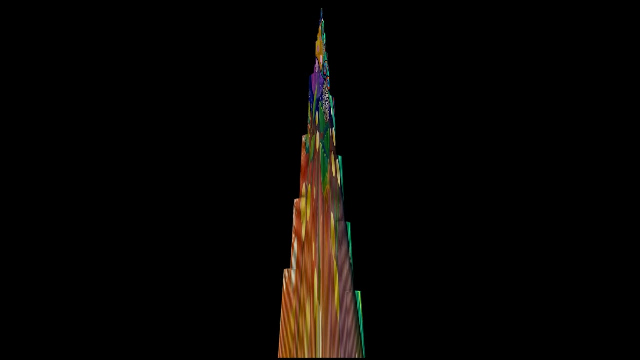 Our Unseen Burj Khalifa Projection: A Tribute to UAE's Artists #burjkhalifa #emaar #dubai
