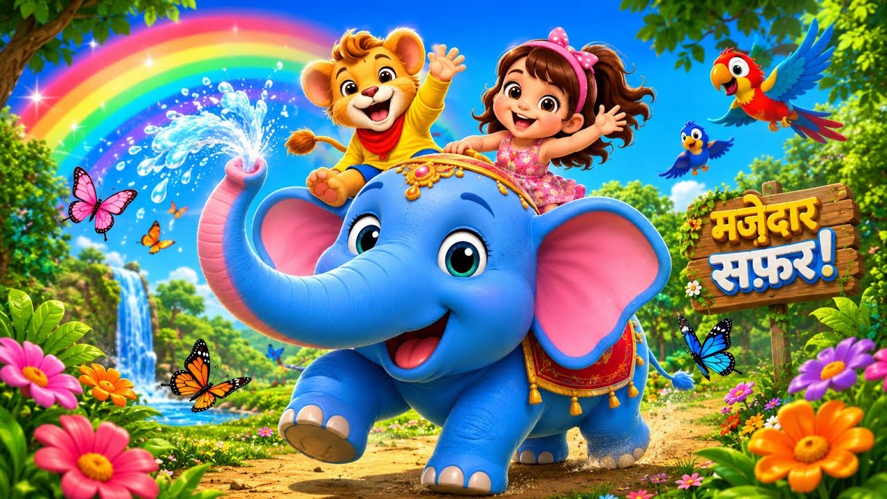 हाथी आया हाथी आया 🐘 | Sheru Jolly Hindi Nursery Rhyme | Baby Elephant Song | Kids Cartoon
