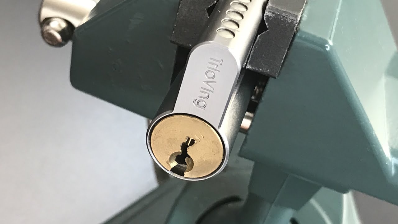 [498] TrioVing 7 Pin Euro Profile Cylinder Picked and Gutted