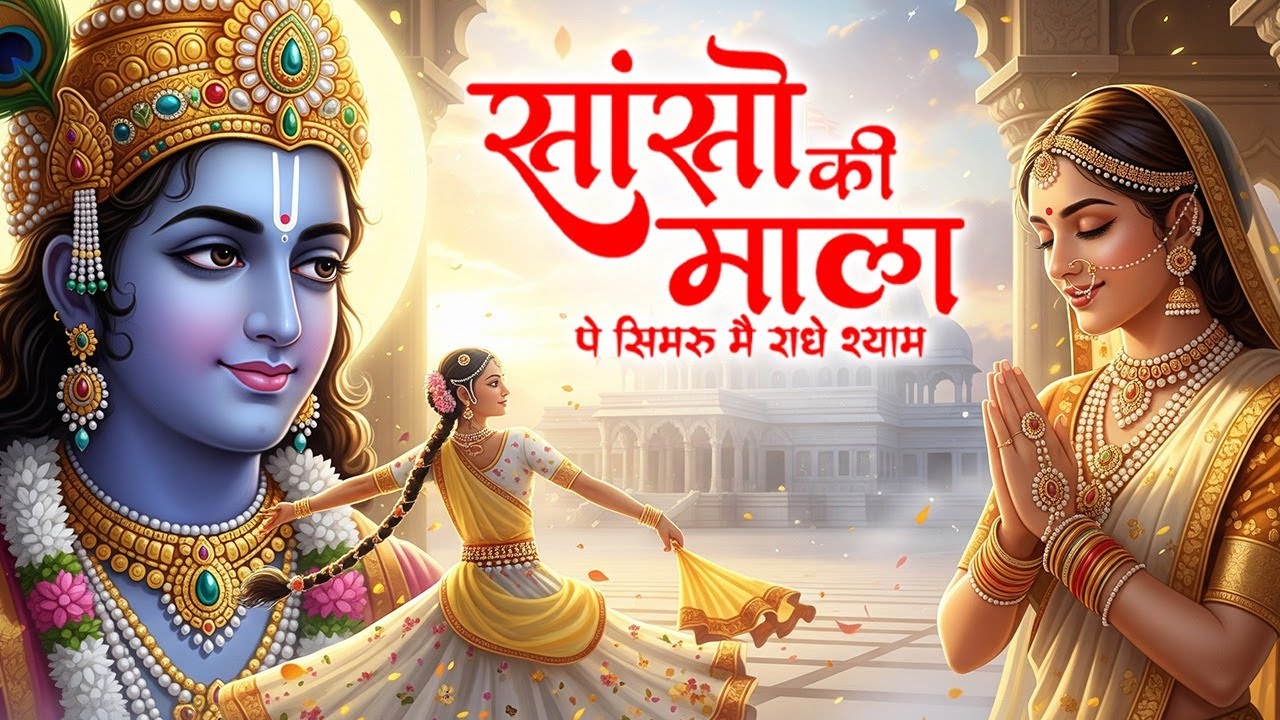 Sanso Ki Mala Pe Simru Main Radhe Shyam  सांसों की माला पे सिमरूँ मैं राधे श्याम | Krishna #bhajan