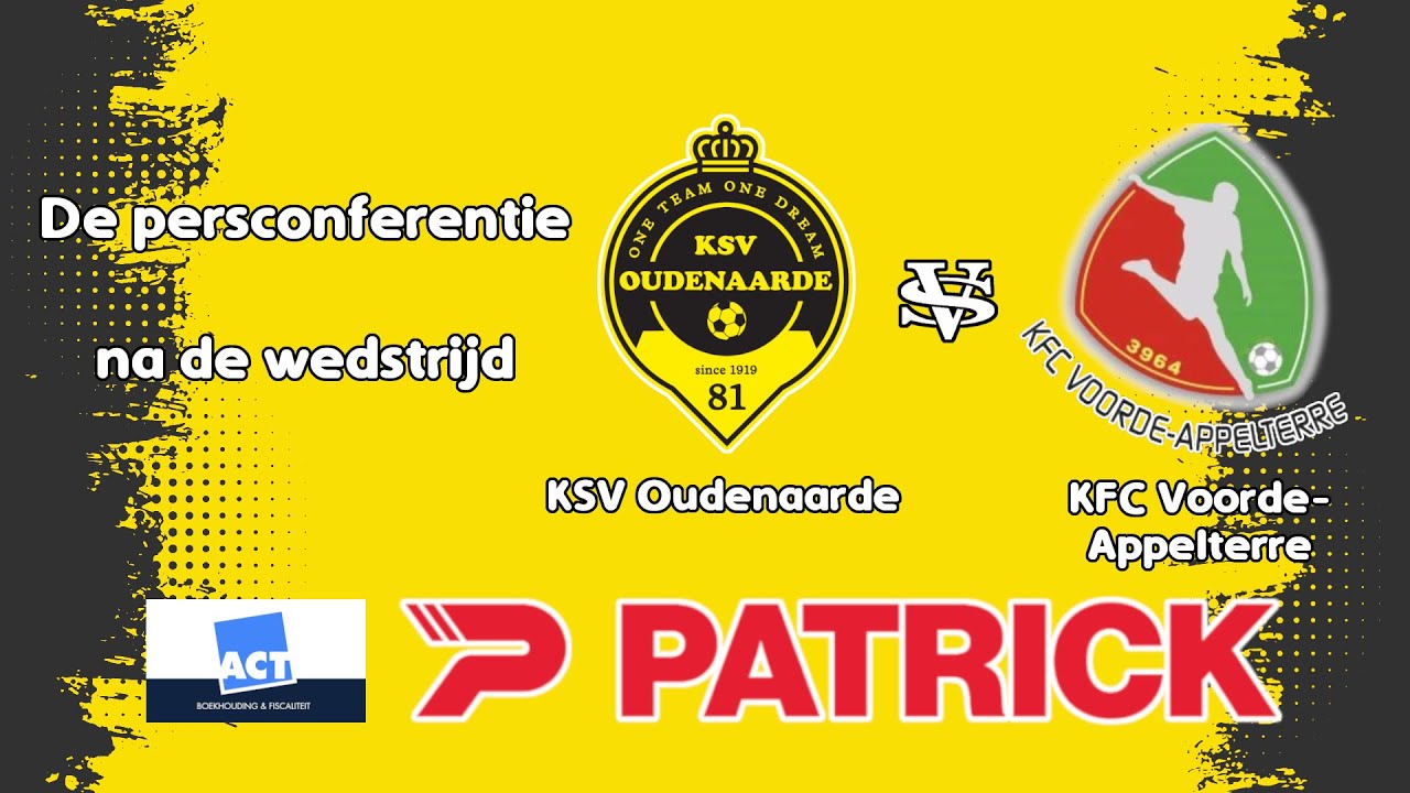 De persconferentie na de wedstrijd KSV Oudenaarde - KFC Voorde-Appelterre