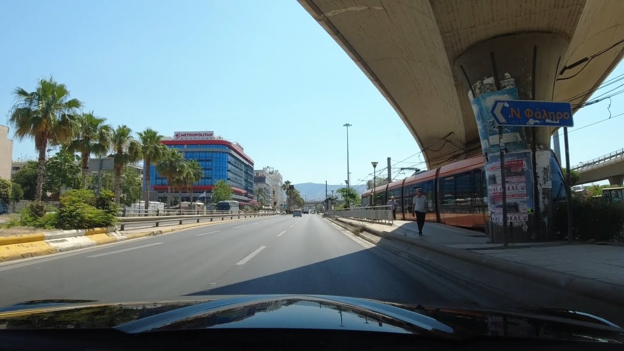 Driving in Athens - Piraeus. Palaio Faliro, Mikrolimano, Kastella, Neo Faliro
