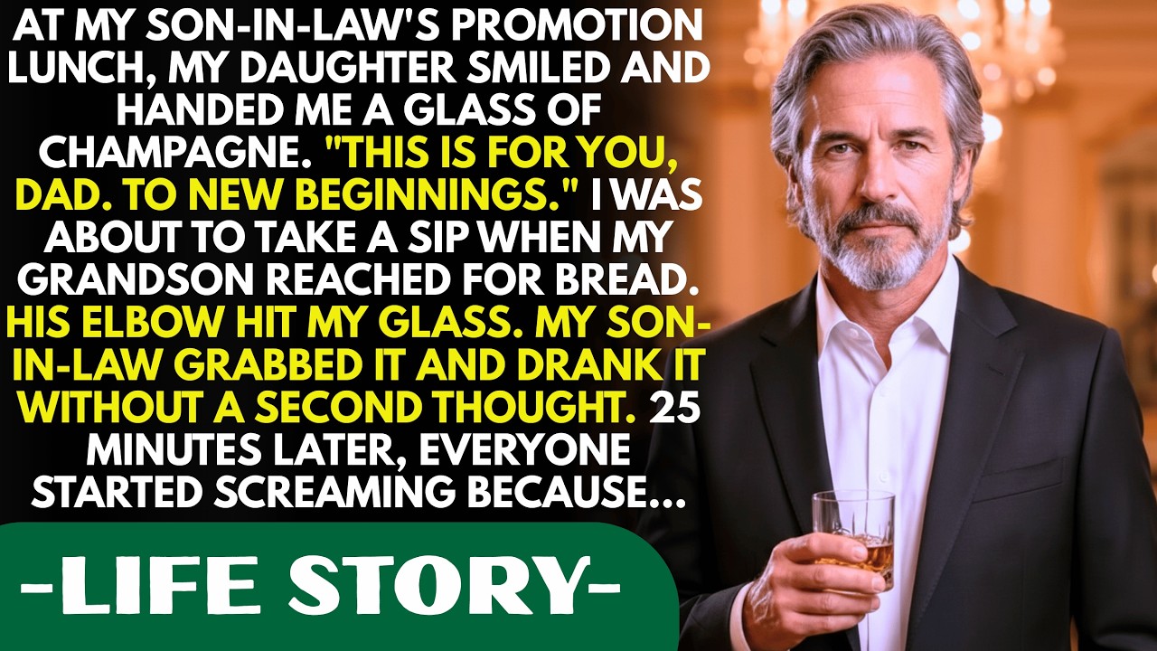 At My Son-in-Law's Celebration Lunch, My Grandson Accidentally Knocked Over My Champagne — And It...