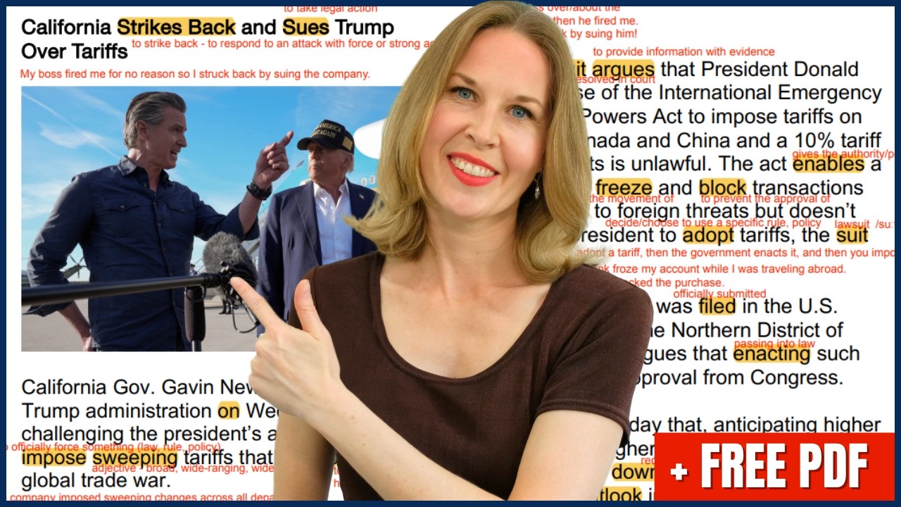 California Sues Trump 🇺🇸 Learn English with the News