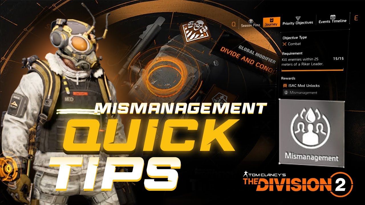 Easy Guide to Unlock Mismanagement Modifier | The Division 2