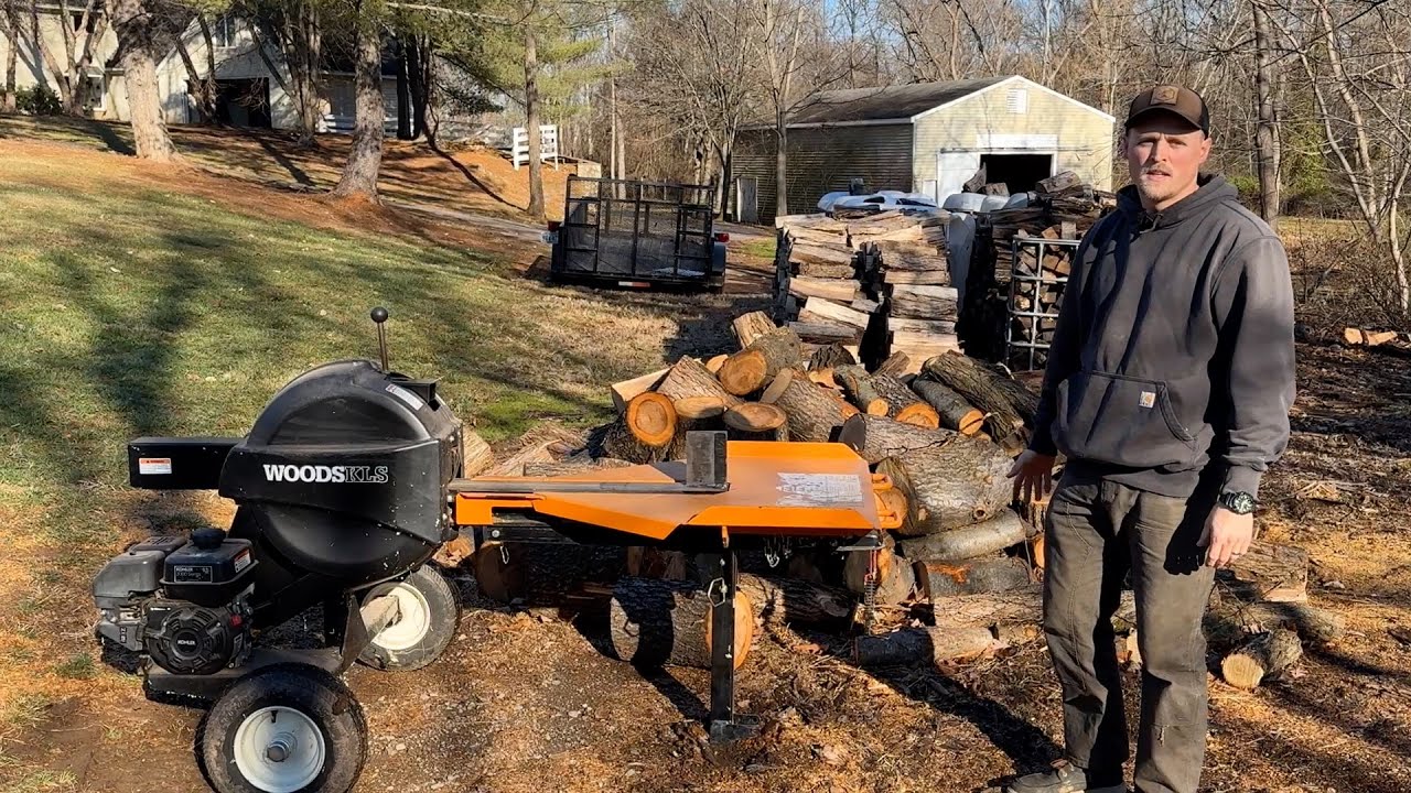 Using the Woods Kinetic Log Splitter - One of the Fastest Splitters Ever!