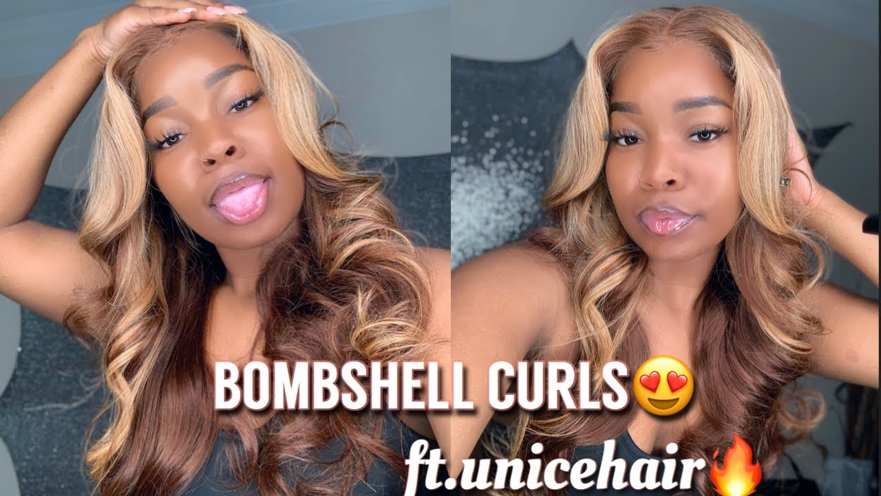 BOMBSHELL CURLS TUTORIAL 😍 ft. Unicehair On Aliexpress 🔥