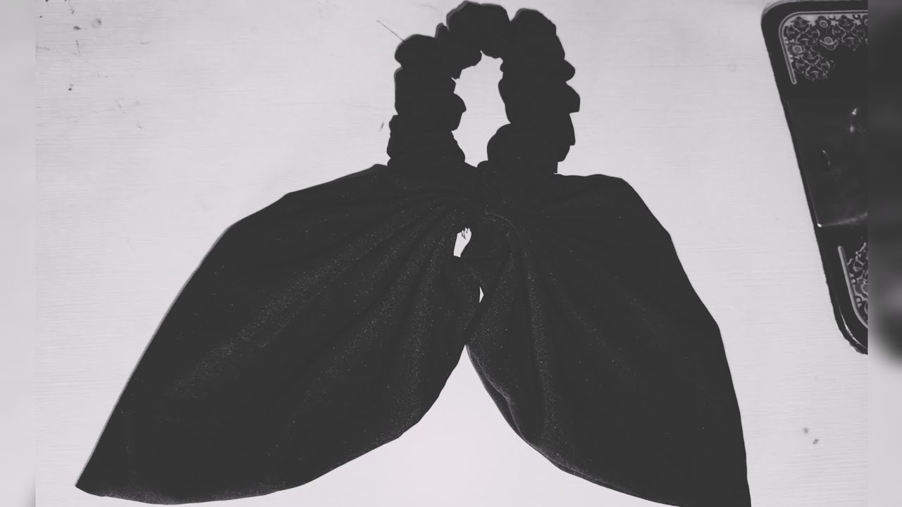 Day//4/100/hair bow clips scruncnies challenge/ How to make a bow with long tail long tailhair bow🎀 