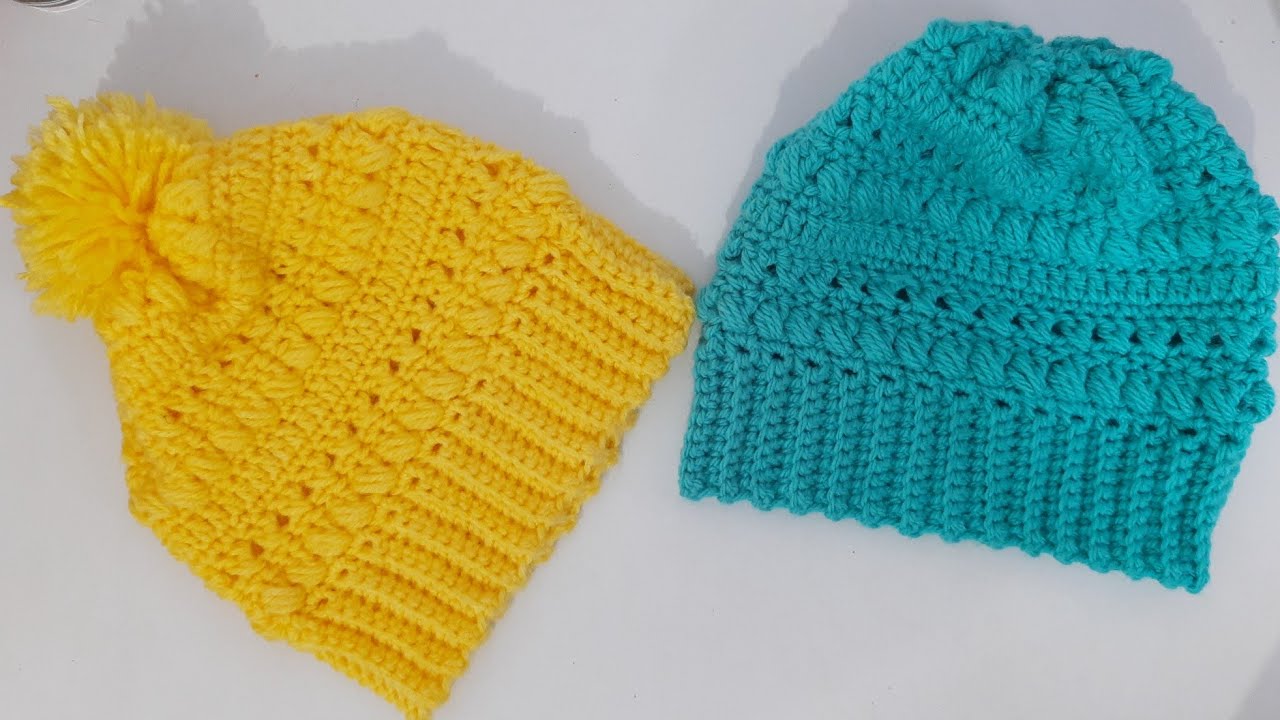 Gorro lindo e econômico em crochê