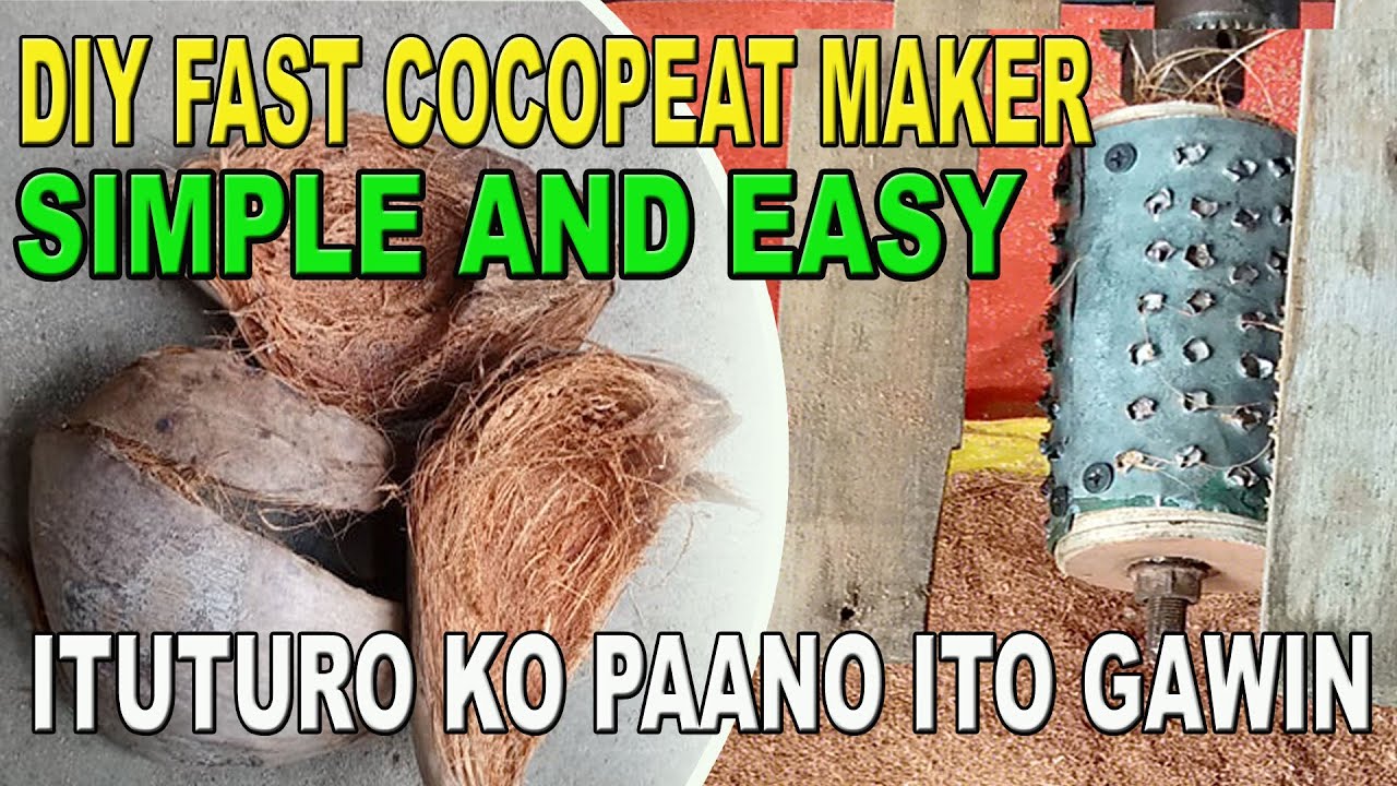 How to Make A Fast COCOPEAT MAKER Using Electric Drill to Produce Coco peat