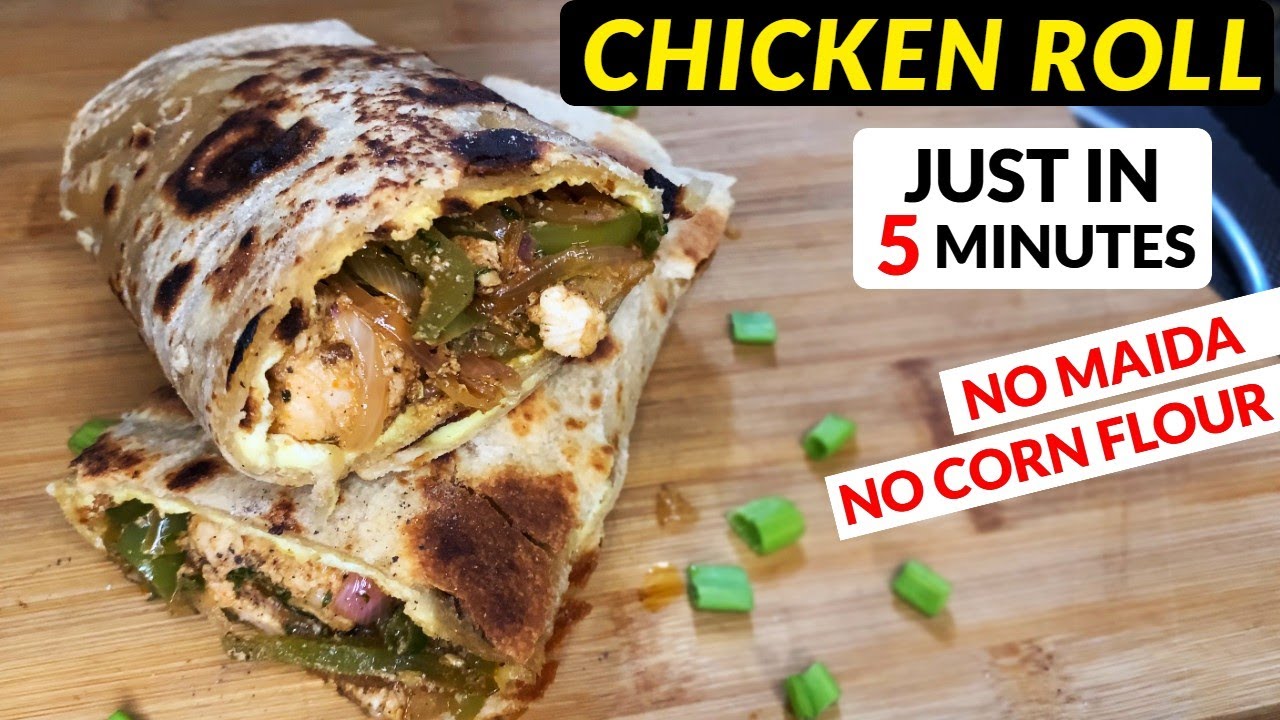 Easy Chicken Roll Recipe in Hindi | Healthy and Tasty Homemade Chicken Roll Recipe | Fit Bite