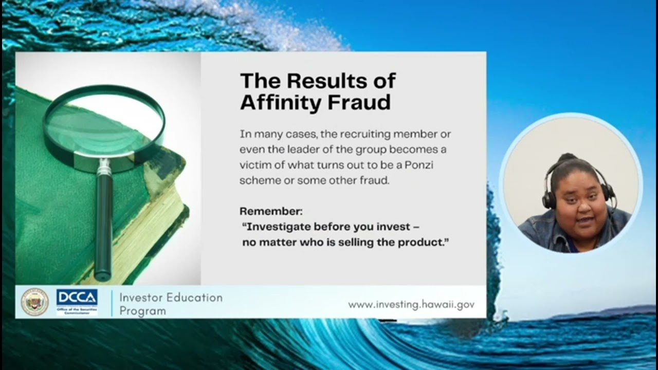 Investor Protection against Affinity Fraud and Ponzi Schemes