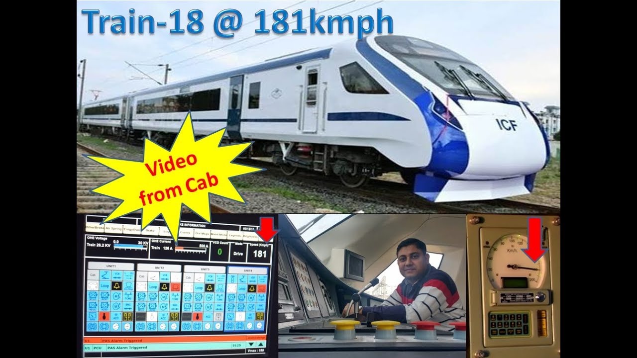 Train 18 breached 180kmph speed limit barrier