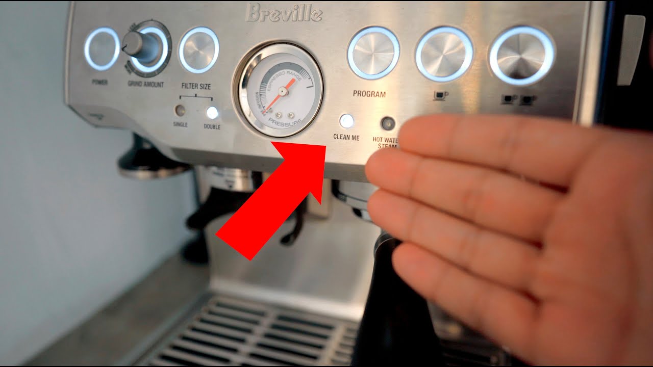 Как исправить индикатор «ОЧИСТИТЕ МЕНЯ» на кофемашине Breville Barista