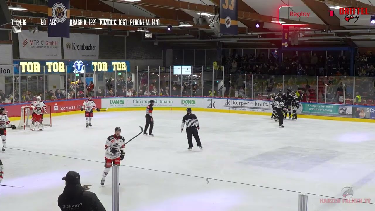 1  Drittel Adendorfer EC Harzer Falken 18. 01. 2026 Osweno-Pokal