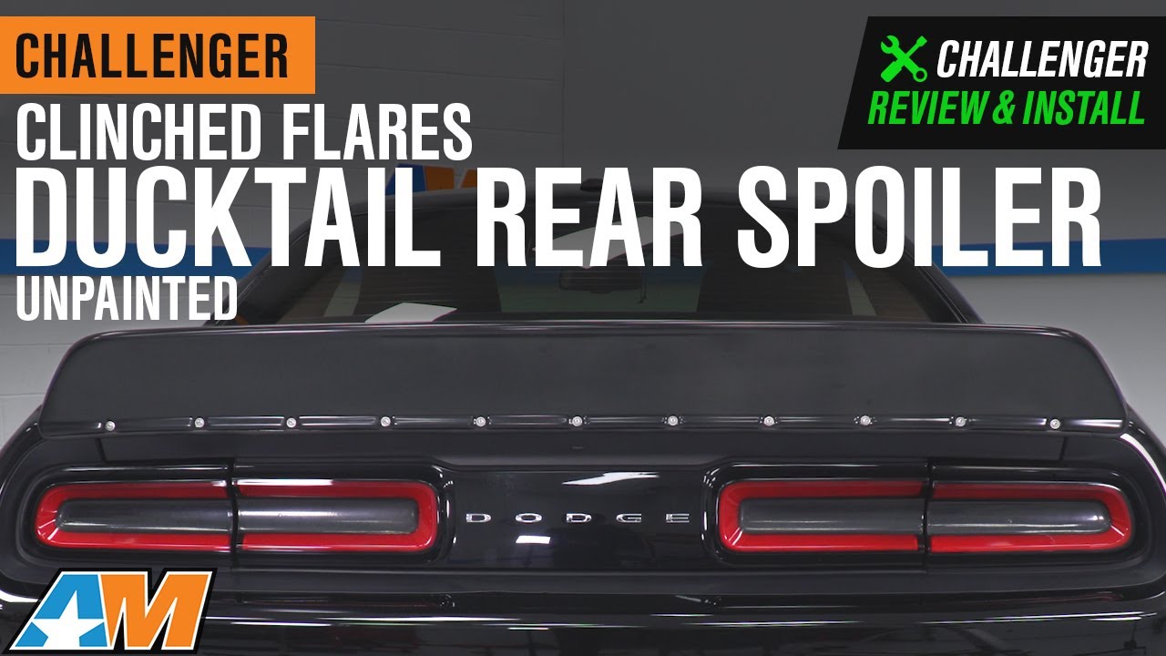 2008-2019 Challenger Clinched Flares Ducktail Rear Spoiler - Unpainted Review & Install