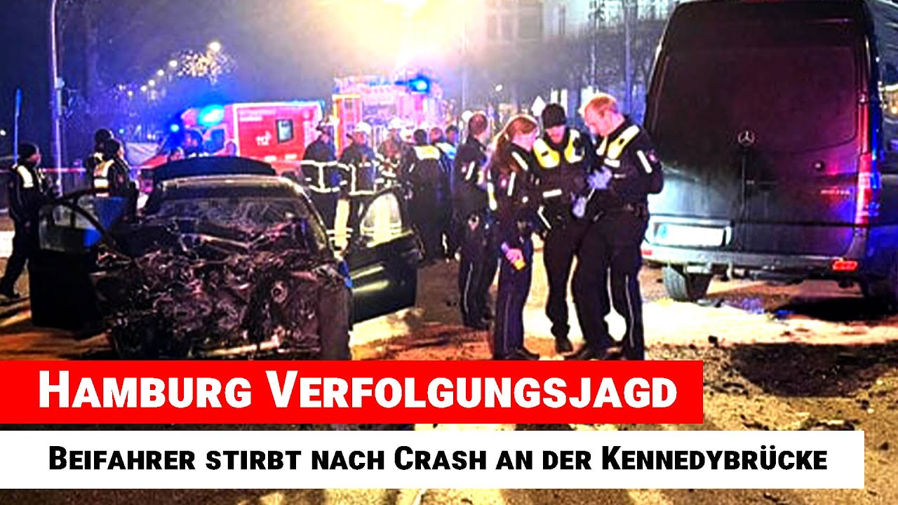 Hamburg Verfolgungsjagd: Beifahrer stirbt nach Crash an der Kennedybrücke