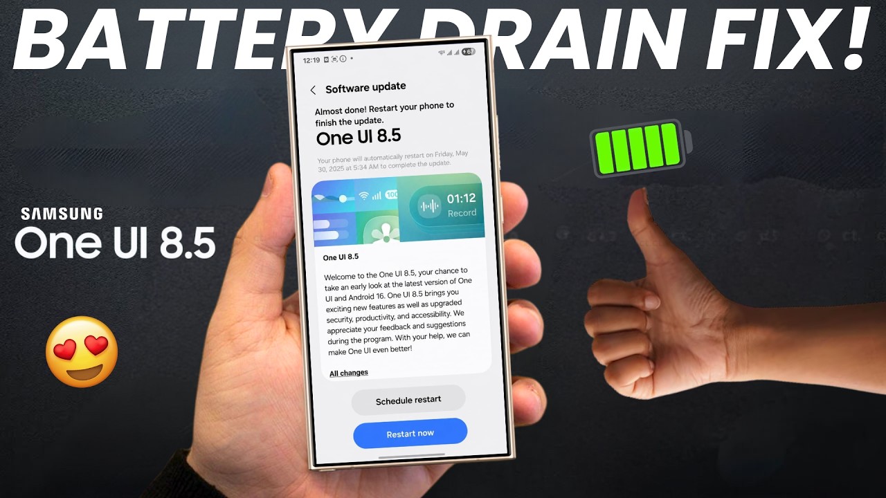 Проблема быстрой разрядки аккумулятора в Samsung One UI 8.5 &mdash; РЕШЕНИЕ