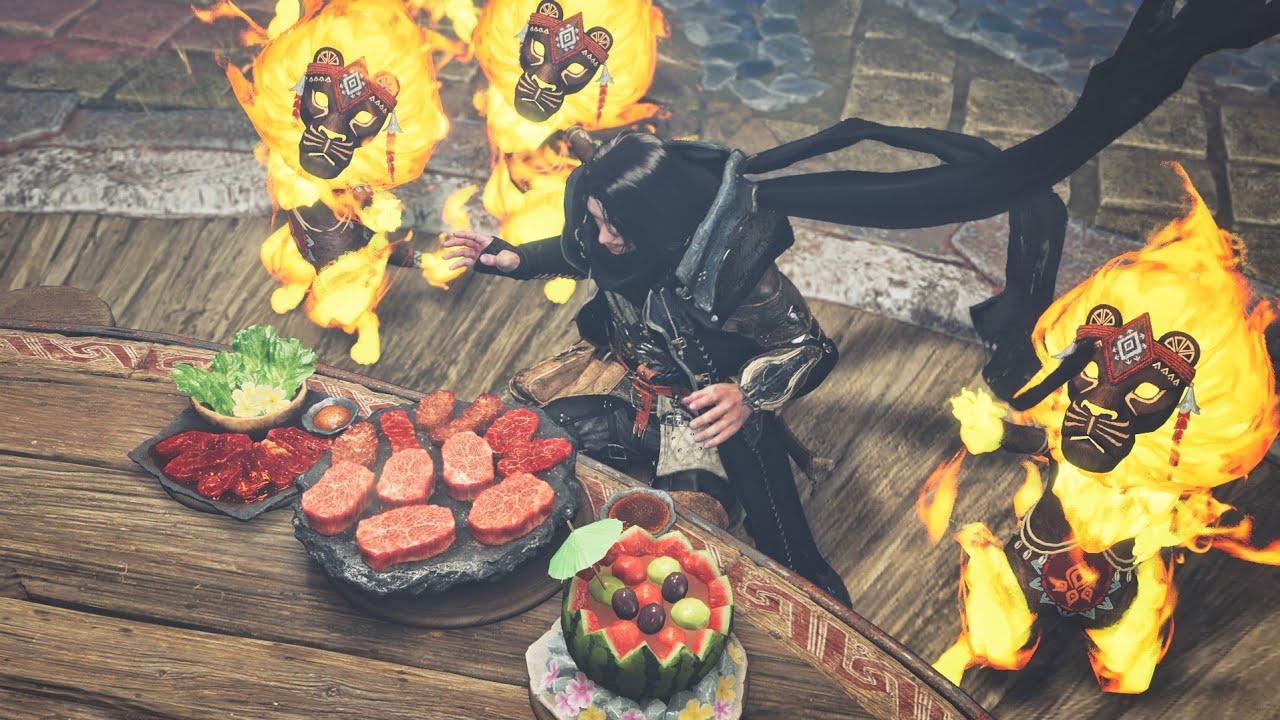 Flamefete Barbecue Meal - Monster Hunter Wilds