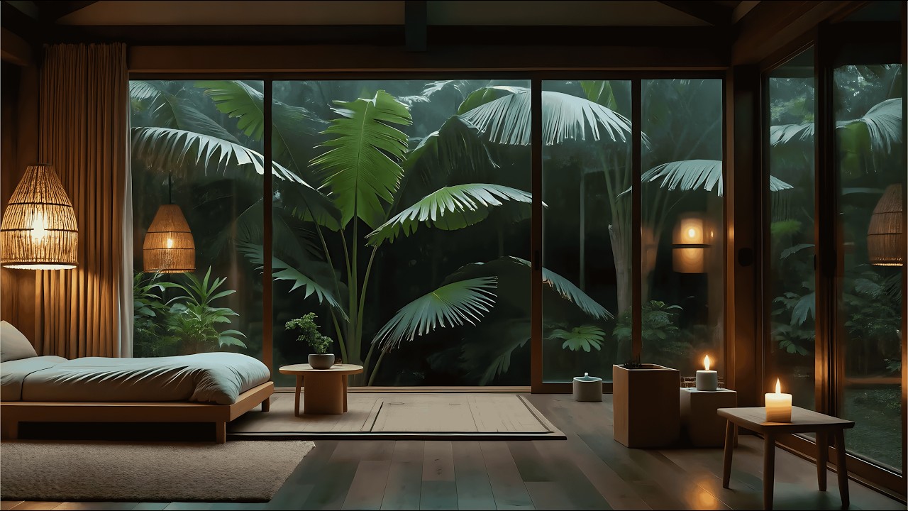 Soothing Piano with Gentle Night Rain | Relaxing Music for Deep Rest, Stress Relief and deep Sleep