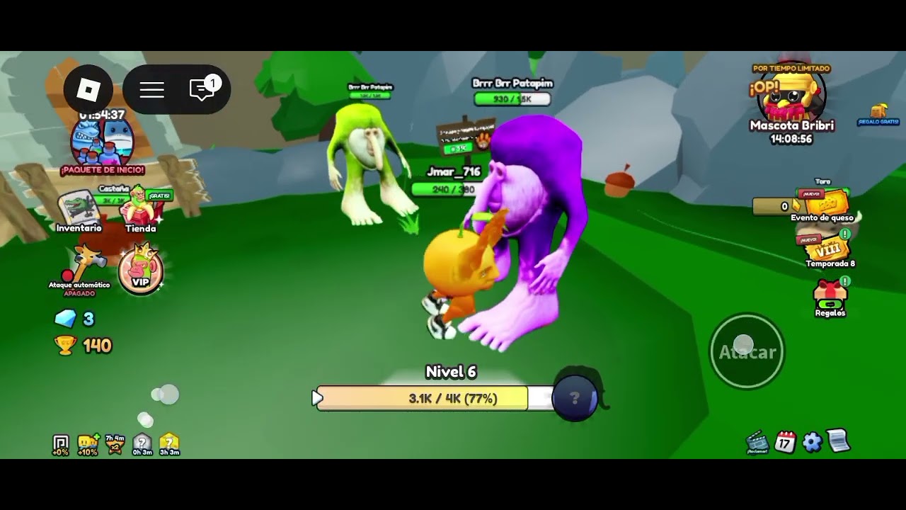 Jugando evolución de brainrot
