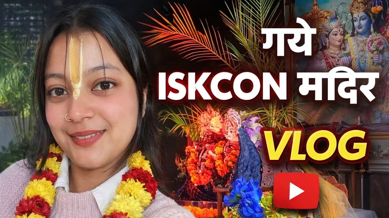 Aaj gaye iskcon mandir 🦚