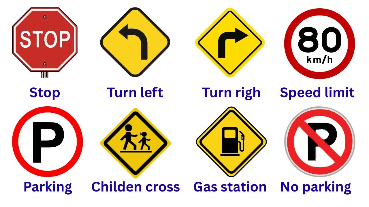 50 Common Traffic Signs/Traffic Vocabulary