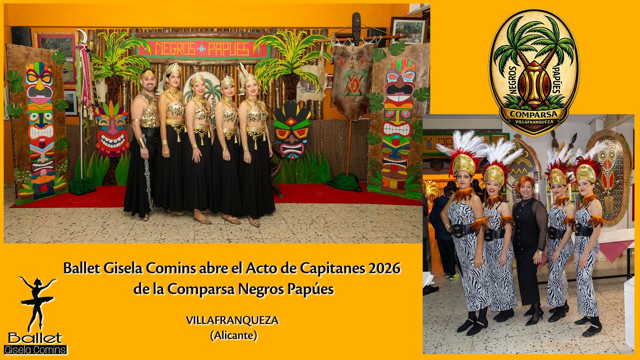 Ballet Gisela Comins abre el Acto de Capitanes 2026 de la Comparsa Negros Papúes