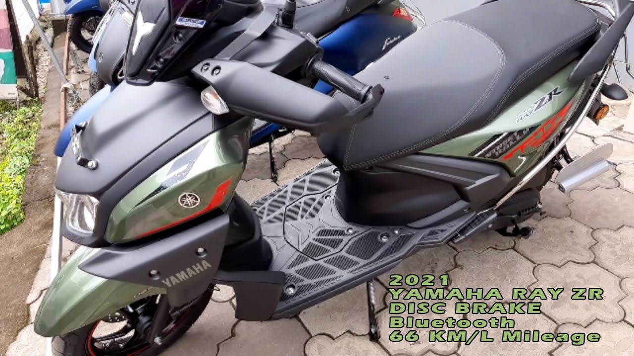 2021 Model Yamaha RayZR 125 Fi Sparkle Green Colour, Non-Hybrid Scooter, Disc Brake, mileage 66 kmpl