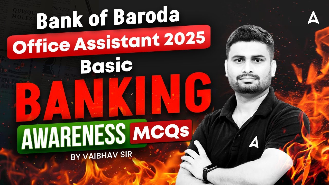 Bank Of Baroda Recruitment 2025 | BOB Office Assistant Banking Awareness MCQs | By Vaibhav Sir