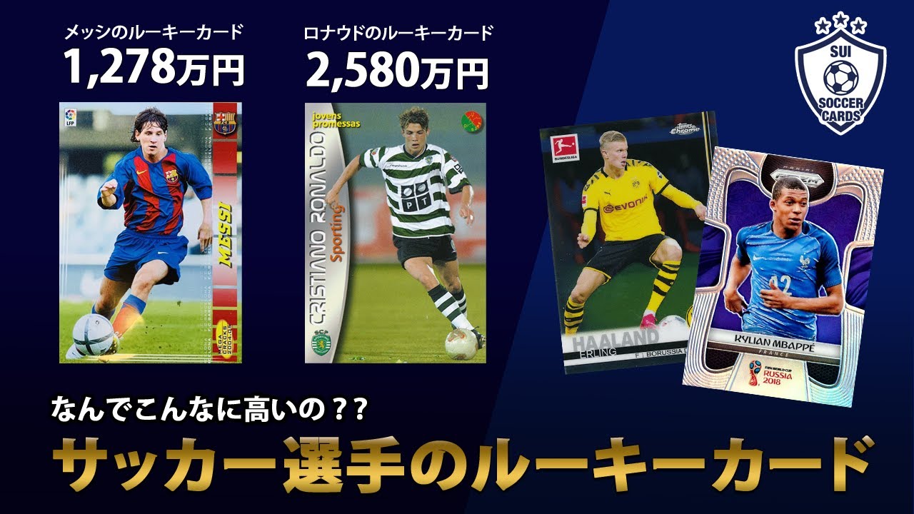 落札価格1000万円超え!? 高騰するサッカー選手のルーキーカード｜メッシ、クリスティアーノ・ロナウド、エンバペ、ハーランド