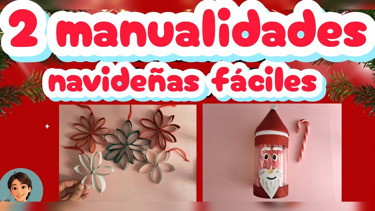 [PASO A PASO] ✨️ 2 MANUALIDADES navideñas FÁCILES 🎄 | 2 easy christmas crafts (DIY) 🎅