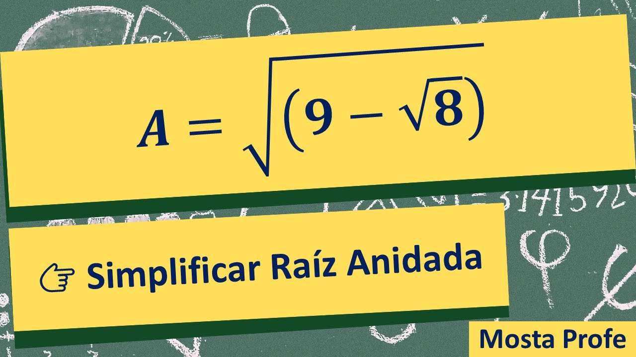 Cómo Simplificar √(9 − √8) Paso a Paso | Ejercicio Resuelto de Matemáticas