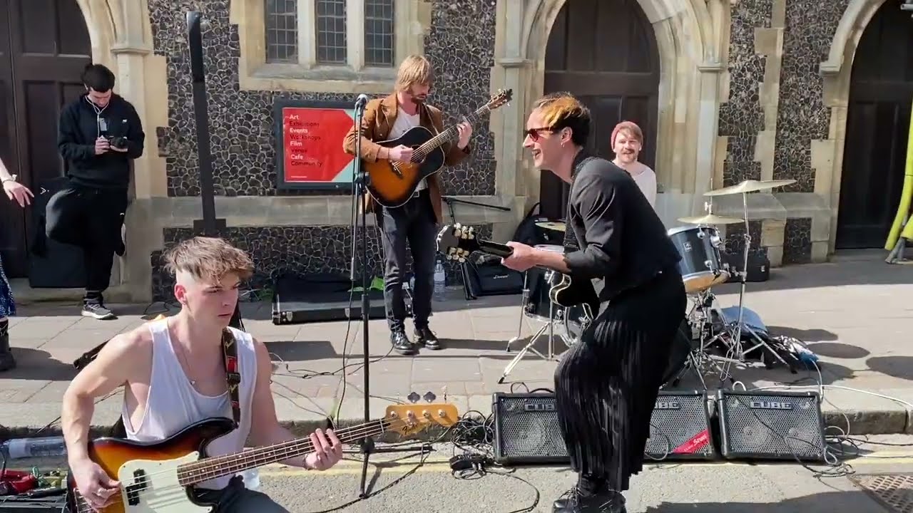 New video: Johnny B Goode! Insane cover by The Big Push busking in Brighton Ship St.