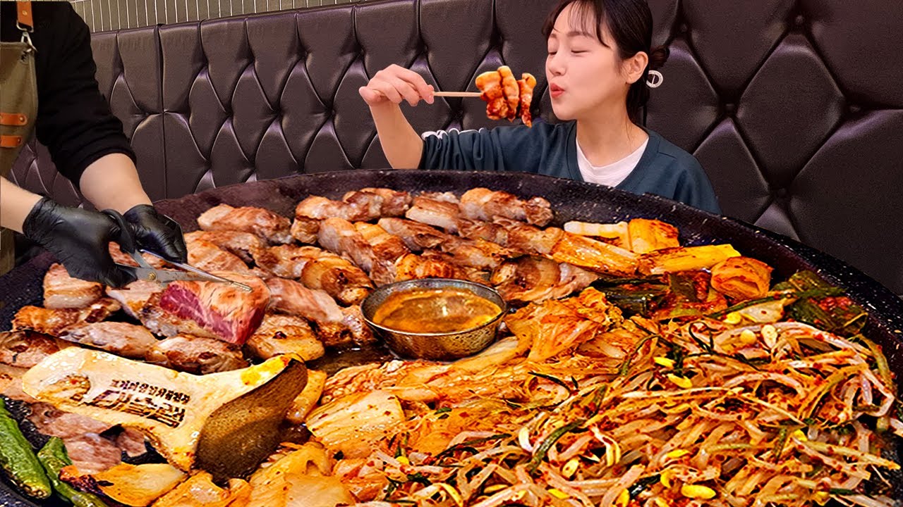 돼지고기 종류별로 다 먹고 하이볼만 20잔 먹었어요..ㅋㅋ 가격이..😲 삼겹살 오겹살 목살 항정살 가브리살 갈매기살 I ate it by type of pork MUKBANG