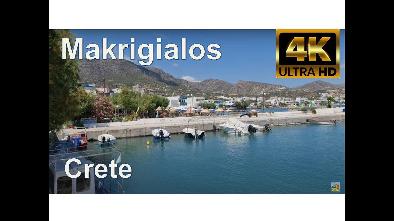 Μακρύ Γιαλός Ιεράπετρα Μακρυγιαλος Makrigialos Makri Gialos Makry Gialos Ierapetra Crete Greece 4k