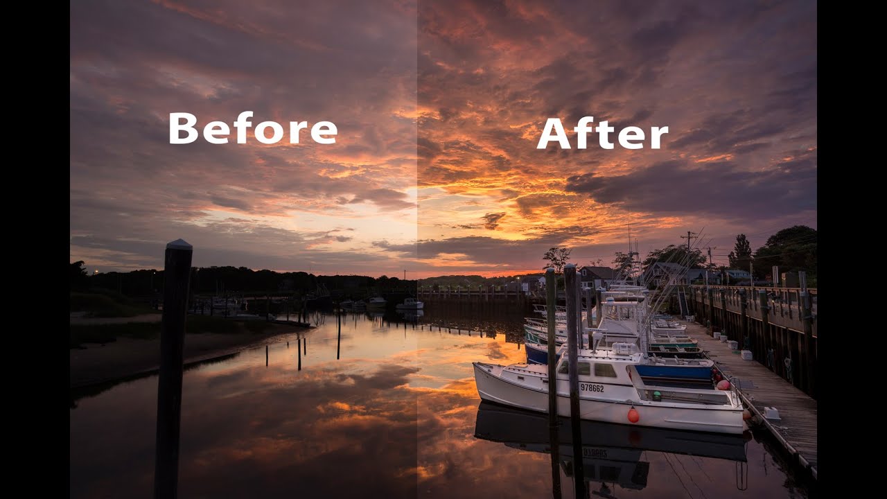 Start to Finish Tutorial: Editing a Beautiful Boat Dock Sunset with Lightroom and Photoshop