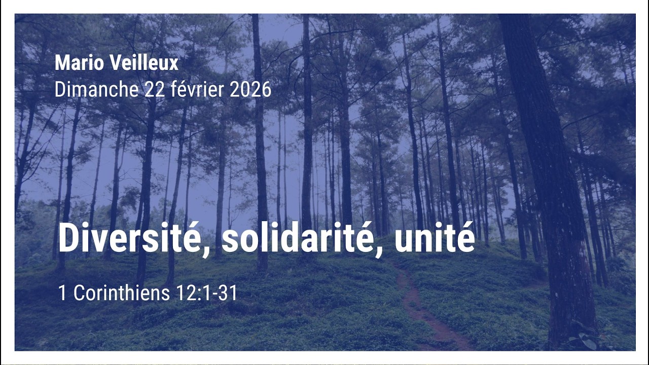 Diversité, solidarité, unité - 1 Corinthiens 12:1-31