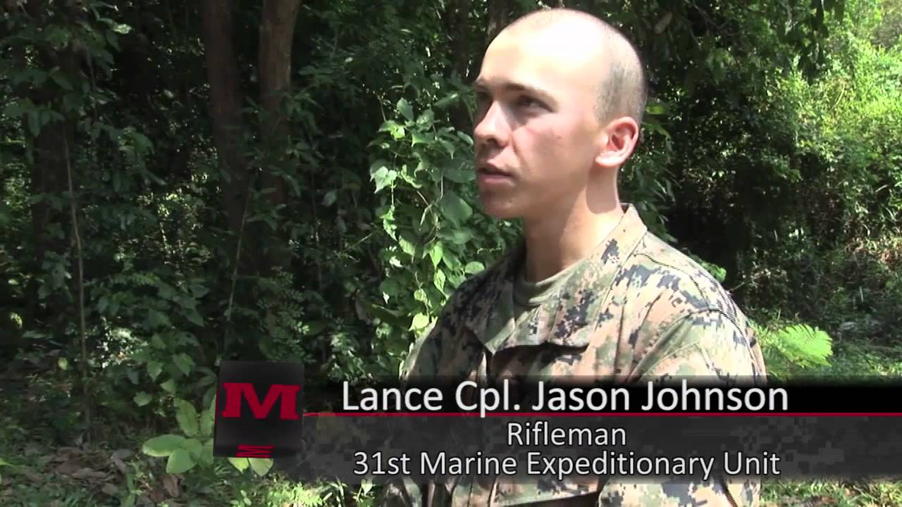 Marines eat interesting cuisine in Thai jungle