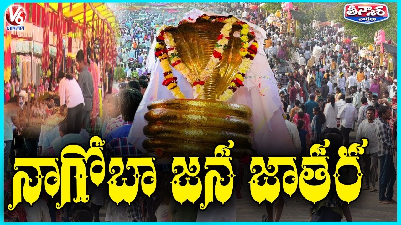 Huge Devotees Throng To Nagoba Jatara Offer Prayers In Adilabad | V6 Teenmaar