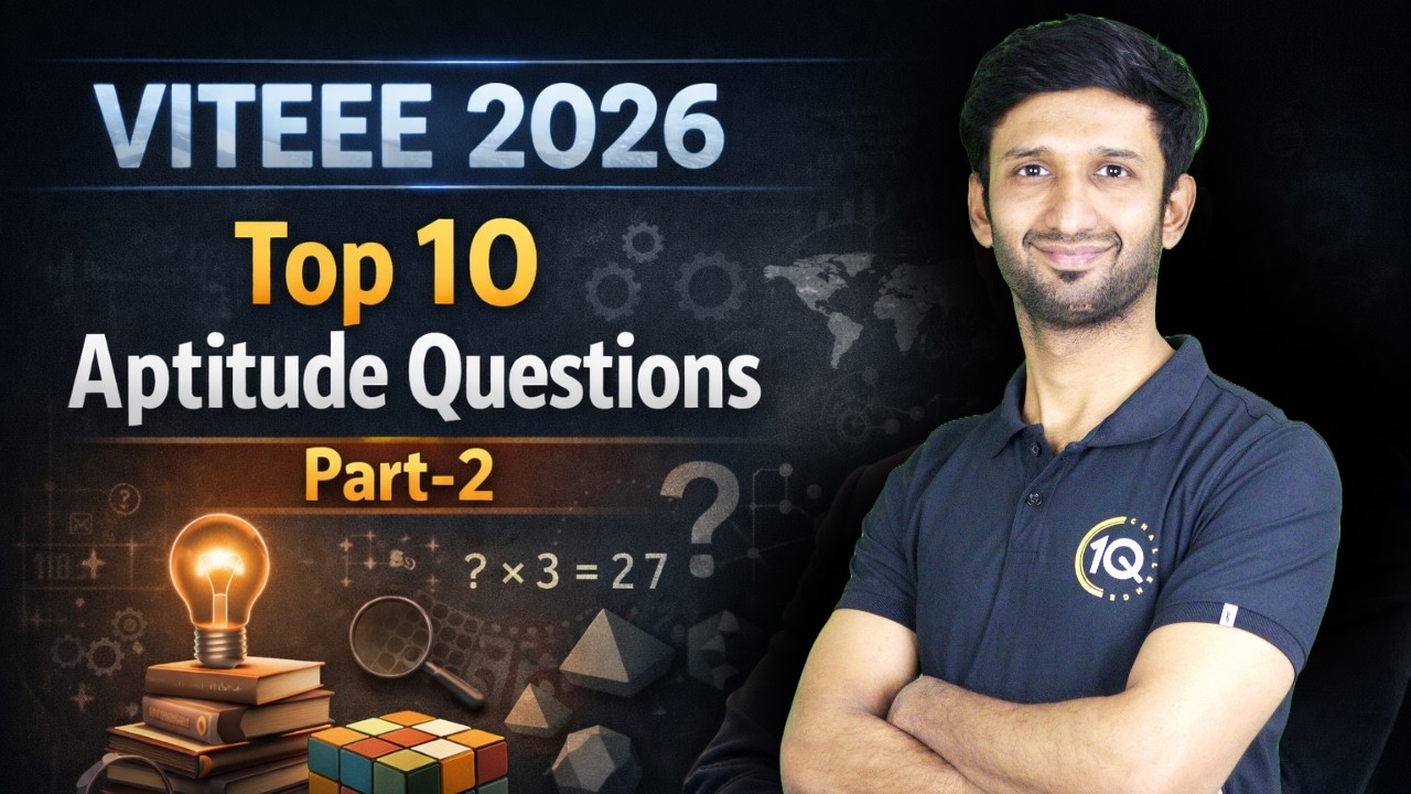 VITEEE 2026: Top 10 Aptitude questions Part-2 | Target VIT Vellore Category-1 | Score above 450+