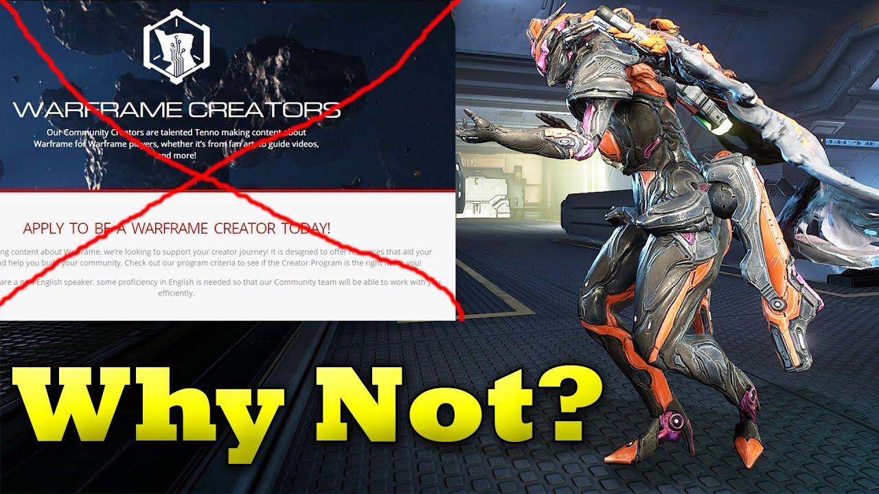 Why I'm Not In The Warframe Partner Creator Program