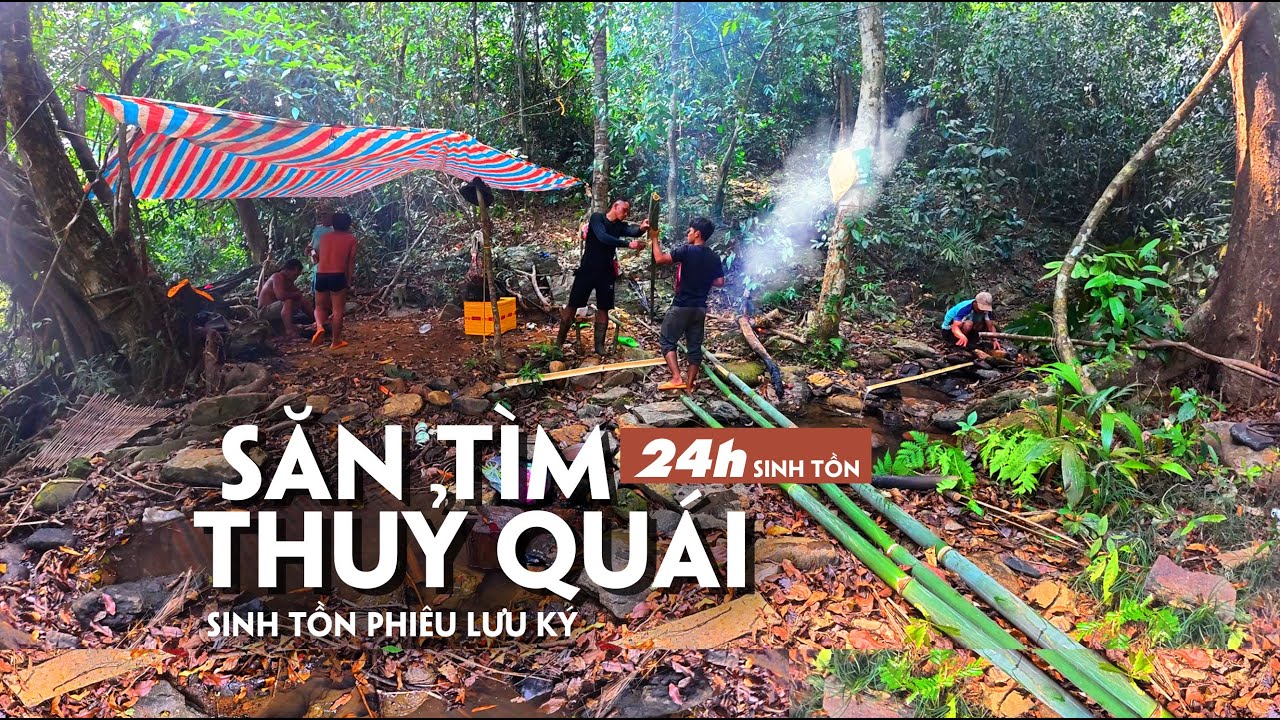 24H LẶN BO BẮN CÁ, SĂN TÌM THUỶ QUÁI TẠI HỒ TAY ÁO | 24H SURVIVAL HUNTING FISH IN THE RIVER