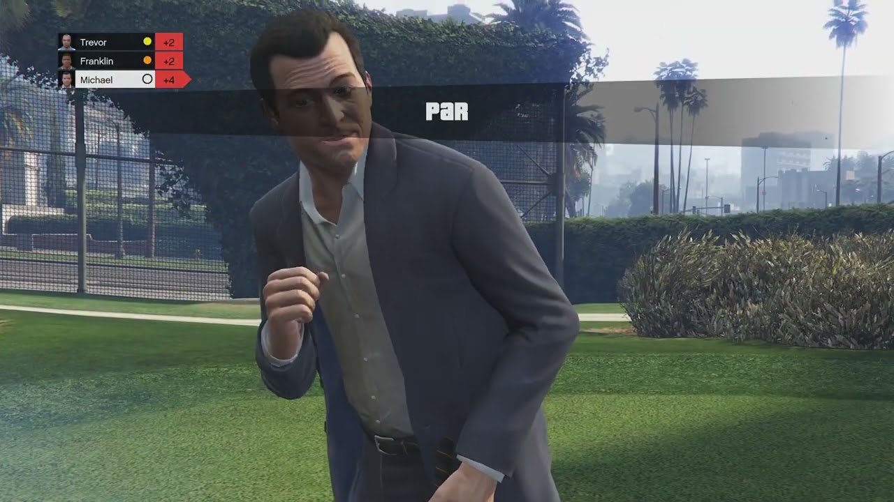 GTA V  Franklin Michael and Trevor playing Golf