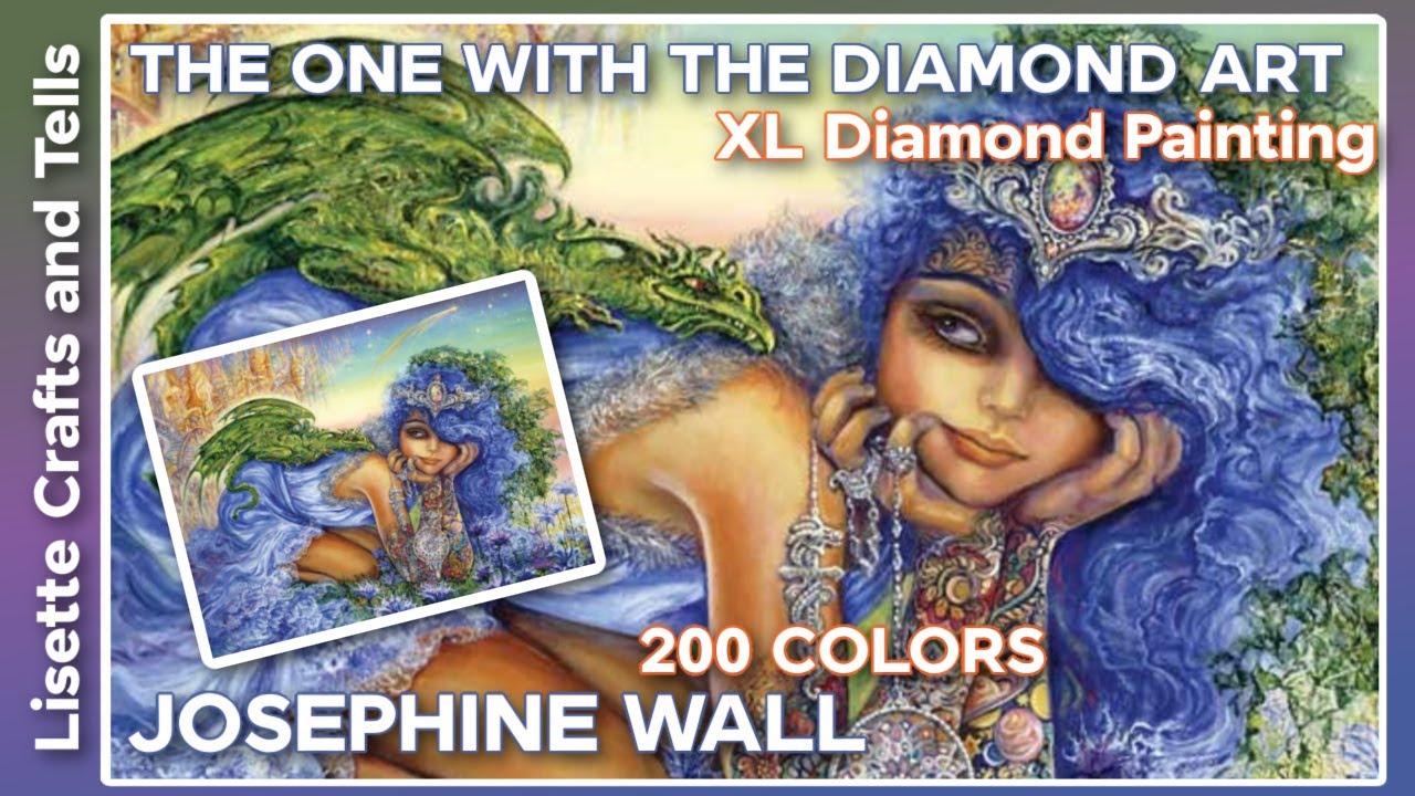 Josephine Wall The One With the Diamond Art - Dragon Charmer - poured glue, 200 colors