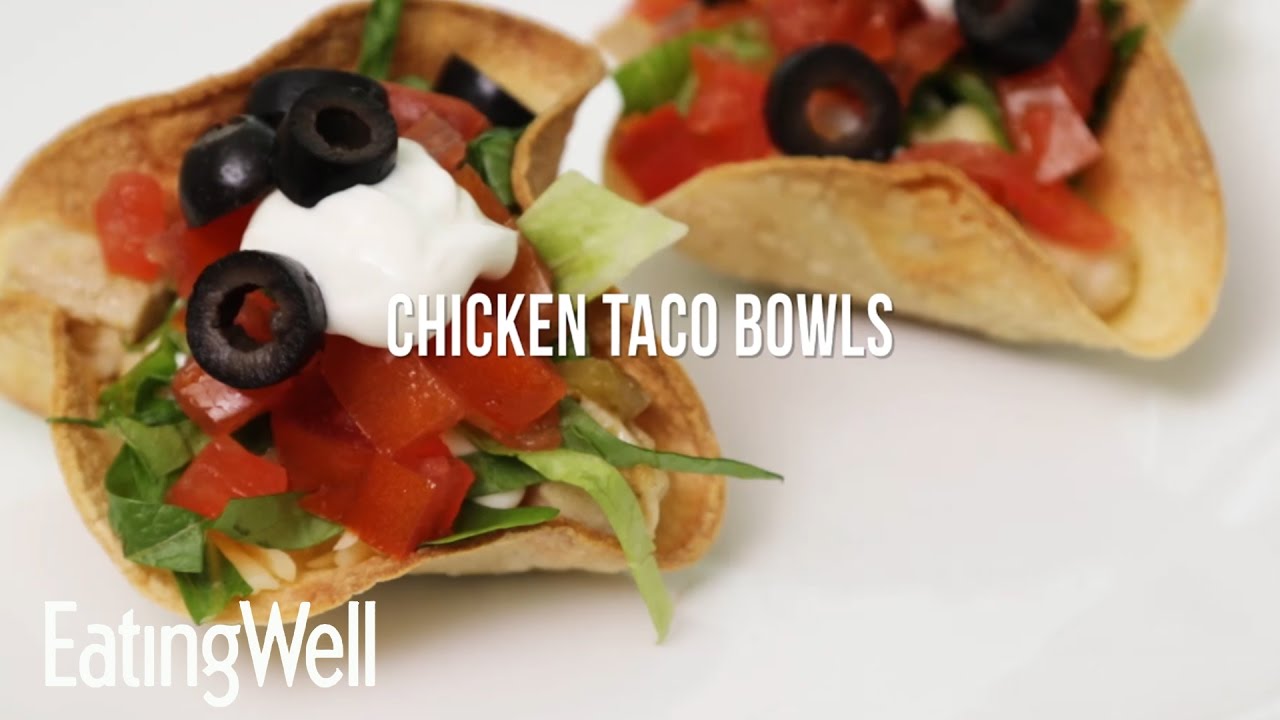 Muffin Tin Chicken Taco Bowls | EatingWell