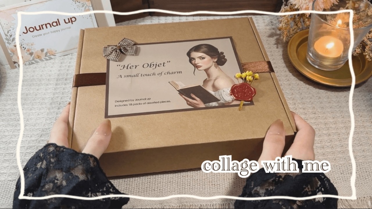 【Unboxing】ステッカーセットの開封とコラージュ＊Stationery haul 📦 Journal up＊Sticker＊ASMR