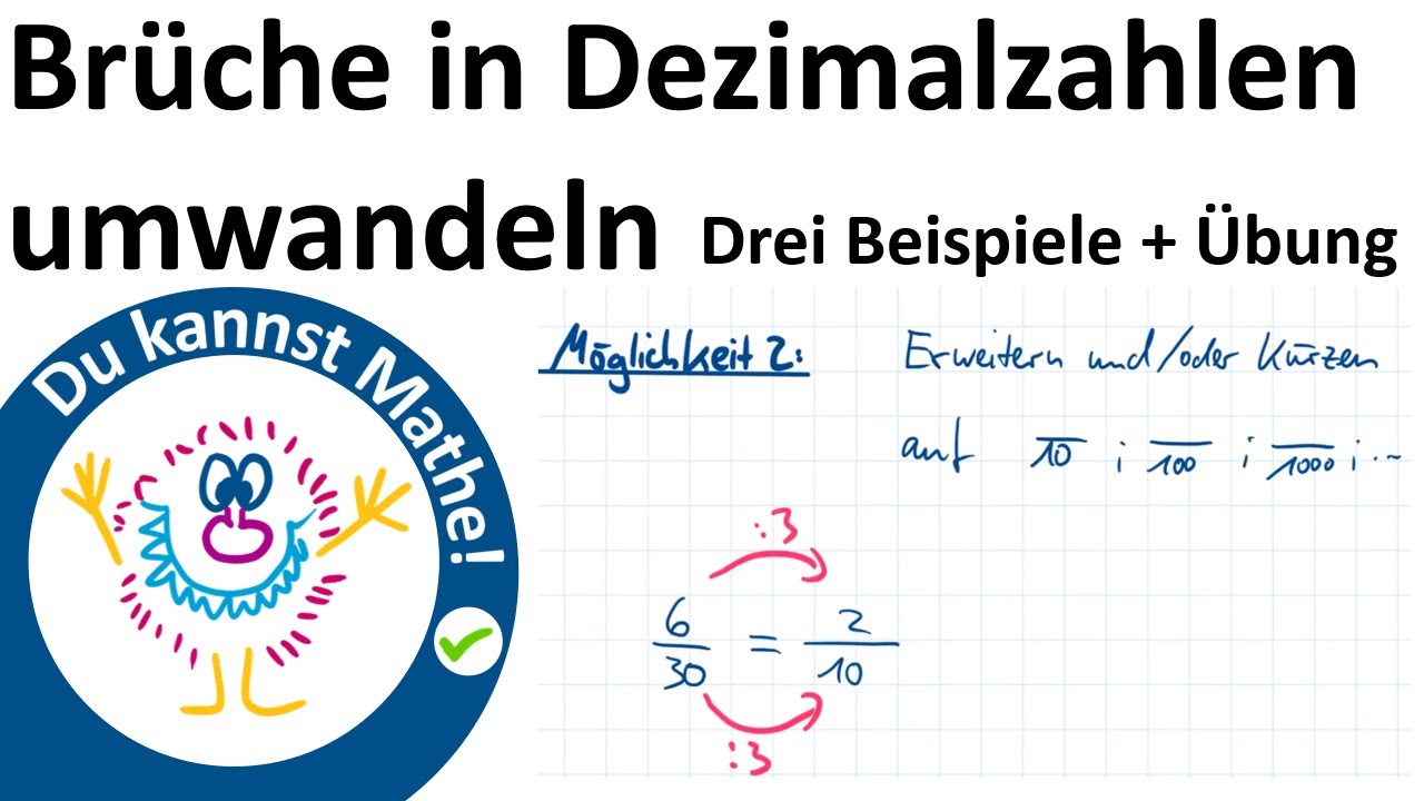 Umwandeln von Brüchen in Dezimalzahlen